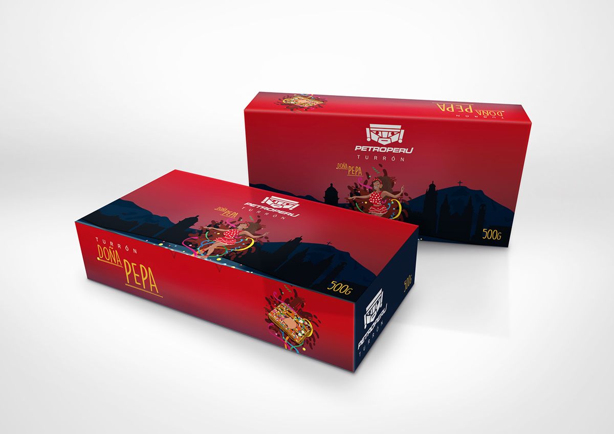 Cajas de turrón Doña Pepa para Petroperú