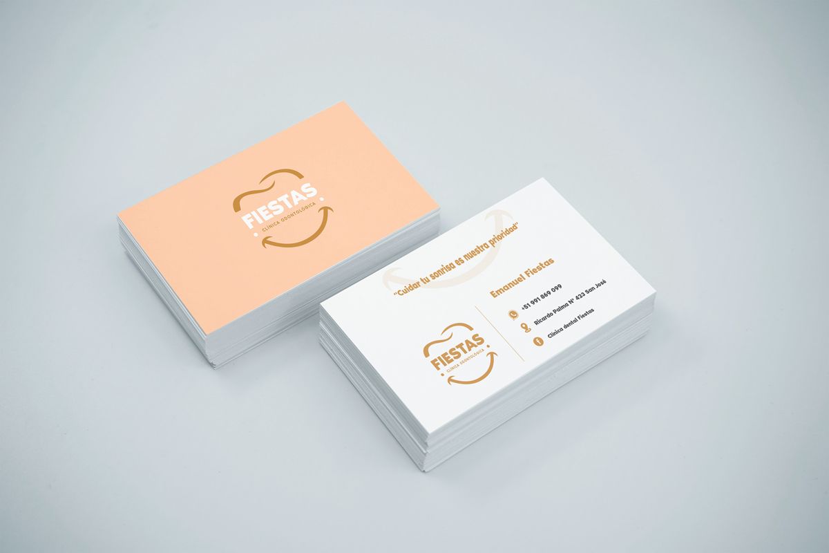 Tarjetas de presentación para Clínica Odontológica Fiestas