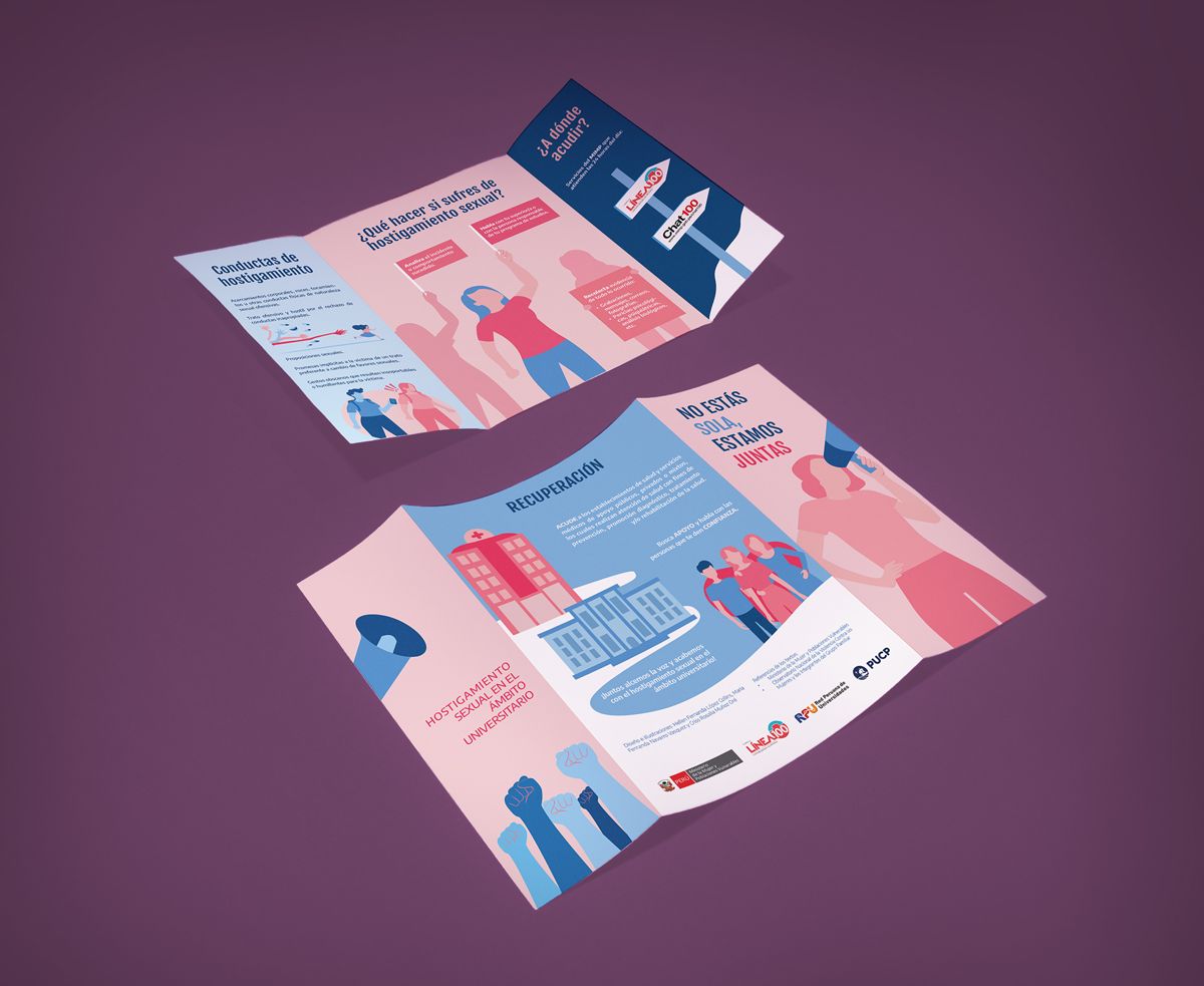 Tríptico ilustrado diseñado e impreso por Colorgraf