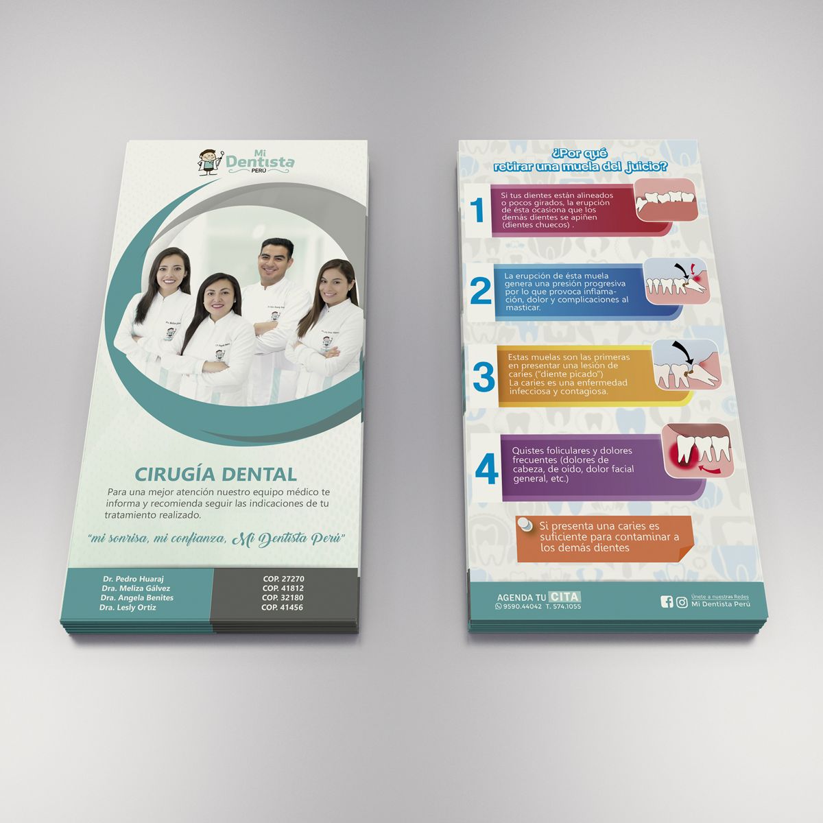 Volantes informativos para Mi Dentista Perú